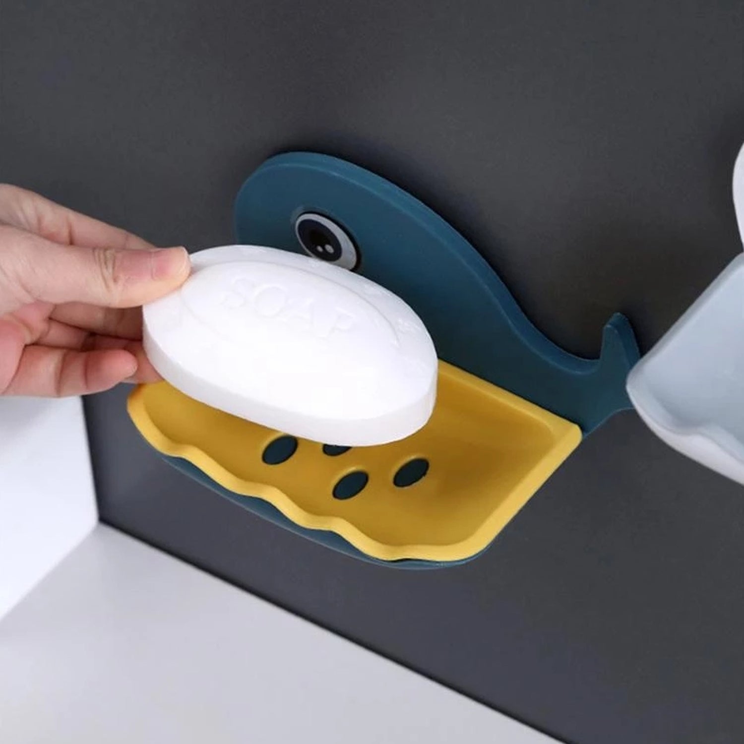 Fish-shaped soap holder, double-layer, wall-mounted Fish-shaped soap holder, double-layer, wall-mounted